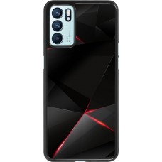 Hülle Oppo Reno6 5G - Black Red Lines