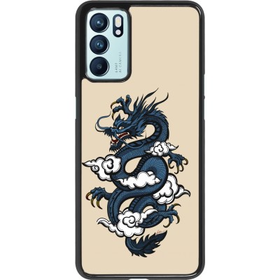 OPPO Reno6 5G Case Hülle - Blue Dragon Tattoo