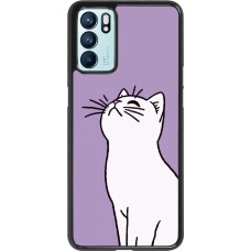 OPPO Reno6 5G Case Hülle - Chat auf lila Hintergrund