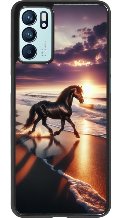 OPPO Reno6 5G Case Hülle - Pferd majestätisch Strand