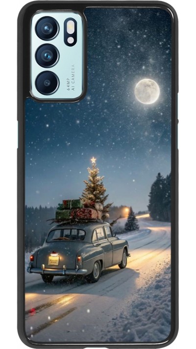 OPPO Reno6 5G Case Hülle - Christmas 25 Car with Tree Xmas