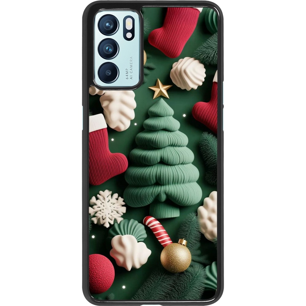 OPPO Reno6 5G Case Hülle - Christmas 25 Christmas textiles