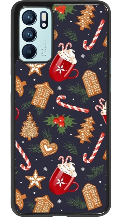 OPPO Reno6 5G Case Hülle - Christmas 25 Pattern Gingerbread House