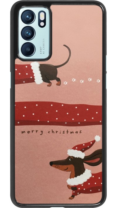 OPPO Reno6 5G Case Hülle - Christmas 25 Teckel Merry Xmas