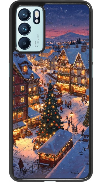 OPPO Reno6 5G Case Hülle - Christmas 25 Xmas Village