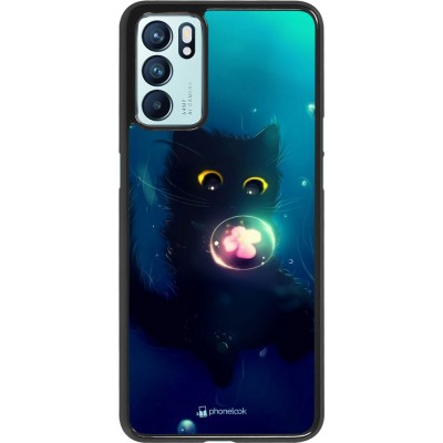 Hülle Oppo Reno6 5G - Cute Cat Bubble