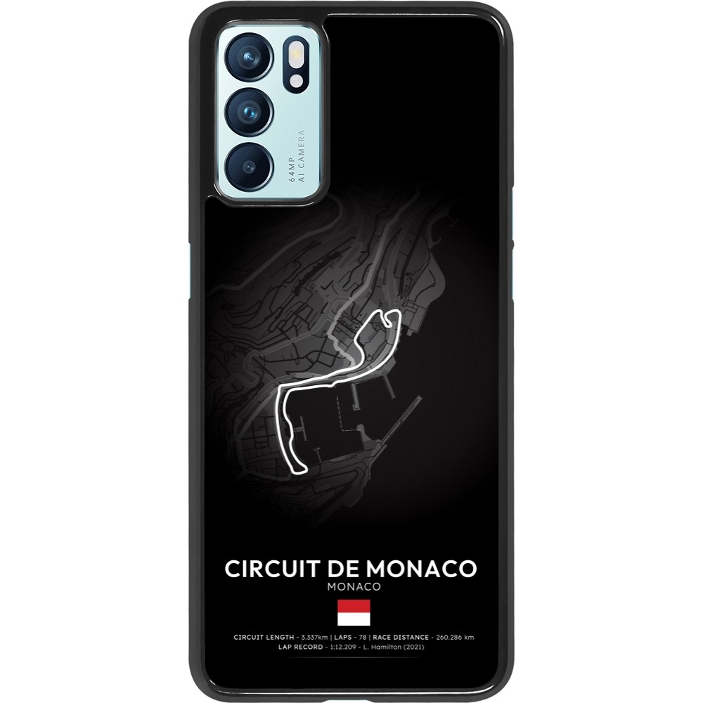 OPPO Reno6 5G Case Hülle - F1 Track 2025 Monaco