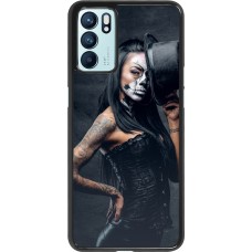 Oppo Reno6 5G Case Hülle - Halloween 22 Tattooed Girl
