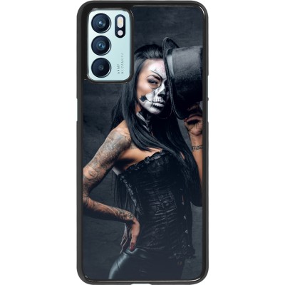 Oppo Reno6 5G Case Hülle - Halloween 22 Tattooed Girl