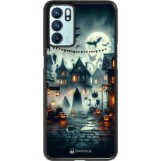 OPPO Reno6 5G Case Hülle - Halloween Spukstadt