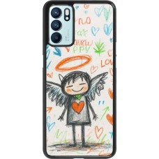 OPPO Reno6 5G Case Hülle - Little Angel Sketch Love