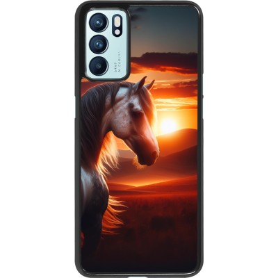 OPPO Reno6 5G Case Hülle - Majestätischer Sonnenuntergang Pferd