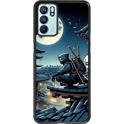 OPPO Reno6 5G Case Hülle - Ninja unter dem Mond