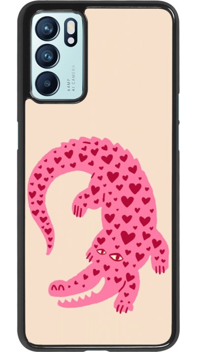 OPPO Reno6 5G Case Hülle - Pink crocodile 2026