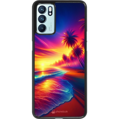 OPPO Reno6 5G Case Hülle - Strand Sonnenuntergang auffällig