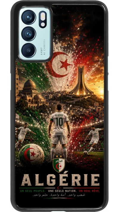 OPPO Reno6 5G Case Hülle - Fussball Algerien splash 2026