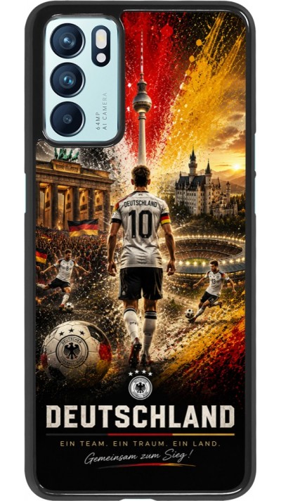OPPO Reno6 5G Case Hülle - Fussball Deutschland splash 2026