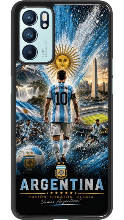 OPPO Reno6 5G Case Hülle - Fussball Argentinien splash 2026