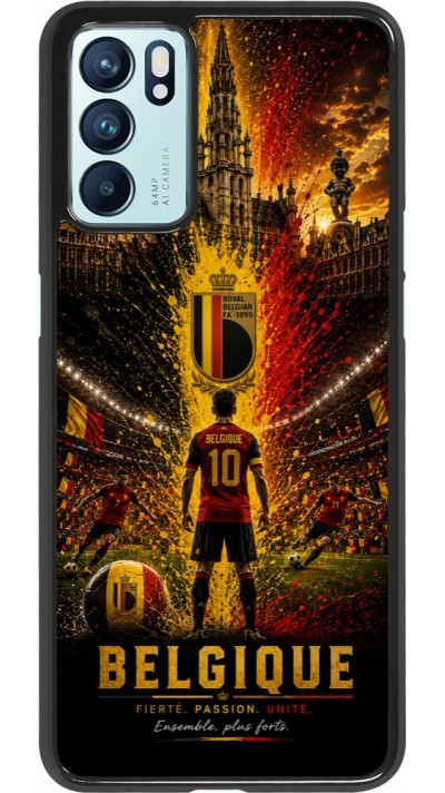 OPPO Reno6 5G Case Hülle - Fussball Belgien splash 2026