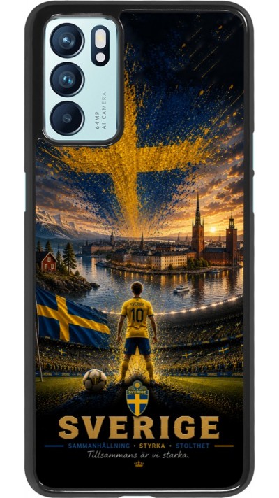OPPO Reno6 5G Case Hülle - Fussball Schweden splash 2026