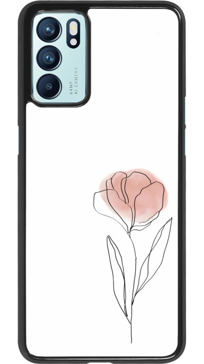 OPPO Reno6 5G Case Hülle - Spring 23 minimalist flower