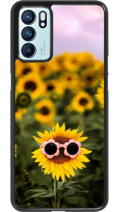 OPPO Reno6 5G Case Hülle - Sunflower with glasses 2026