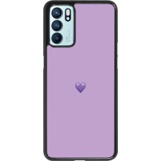 Oppo Reno6 5G Case Hülle - Valentine 2023 purpule single heart