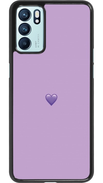 Oppo Reno6 5G Case Hülle - Valentine 2023 purpule single heart