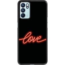 Oppo Reno6 5G Case Hülle - Valentine 2023 neon love