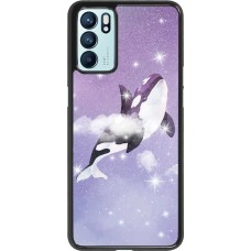 Hülle Oppo Reno6 5G - Whale in sparking stars