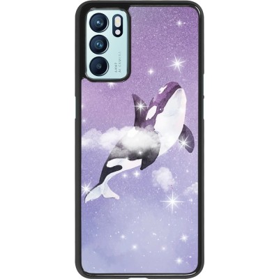 Hülle Oppo Reno6 5G - Whale in sparking stars