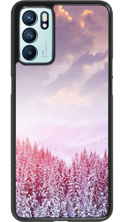 Oppo Reno6 5G Case Hülle - Winter 22 Pink Forest