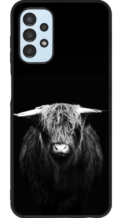 Samsung Galaxy A13 Case Hülle - Silikon schwarz Highland calf black