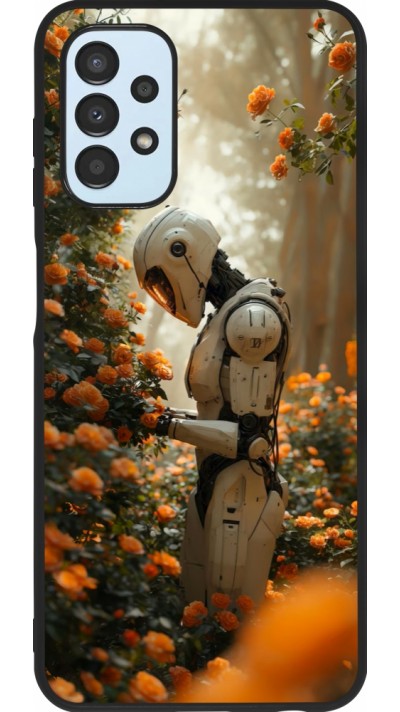 Samsung Galaxy A13 5G Case Hülle - Silikon schwarz Astronaut flowers 2025