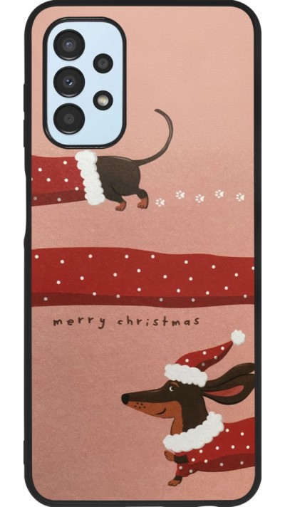 Samsung Galaxy A13 5G Case Hülle - Silikon schwarz Christmas 25 Teckel Merry Xmas