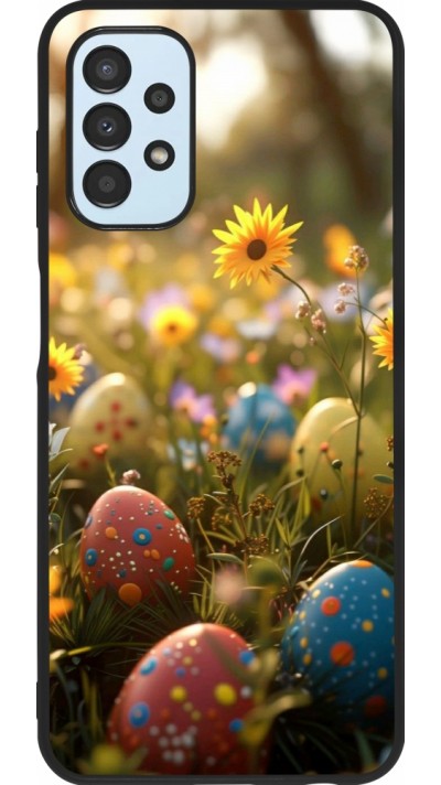 Samsung Galaxy A13 5G Case Hülle - Silikon schwarz Easter 2026 Decorated eggs