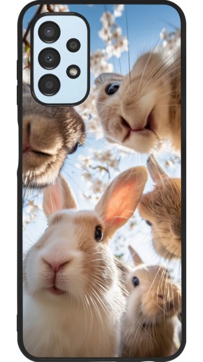 Samsung Galaxy A13 5G Case Hülle - Silikon schwarz Easter 2026 Rabbits
