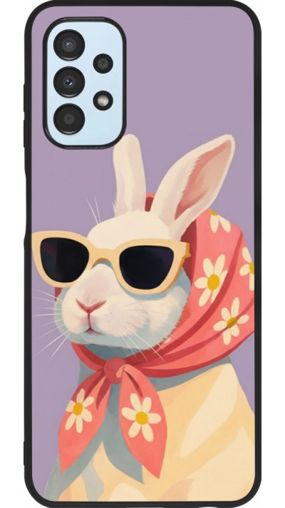 Samsung Galaxy A13 5G Case Hülle - Silikon schwarz Easter 2026 Rabbit with scarf
