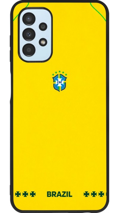 Samsung Galaxy A13 5G Case Hülle - Silikon schwarz Brasilien 2026 personalisierbares Fussballtrikot