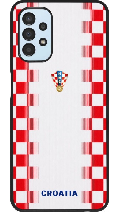 Samsung Galaxy A13 5G Case Hülle - Silikon schwarz Kroatien 2026 personalisierbares Fussballtrikot