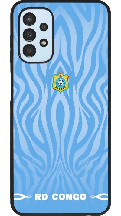 Samsung Galaxy A13 5G Case Hülle - Silikon schwarz Demokratische Republik Kongo 2026 personalisierbares Fussballtrikot