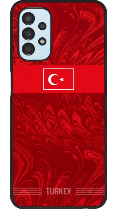 Samsung Galaxy A13 5G Case Hülle - Silikon schwarz Türkei 2026 personalisierbares Fussballtrikot