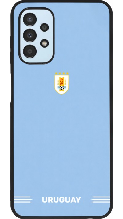 Samsung Galaxy A13 5G Case Hülle - Silikon schwarz Uruguay 2026 personalisierbares Fussballtrikot