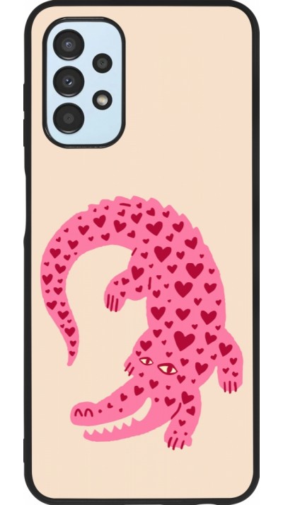 Samsung Galaxy A13 5G Case Hülle - Silikon schwarz Pink crocodile 2026
