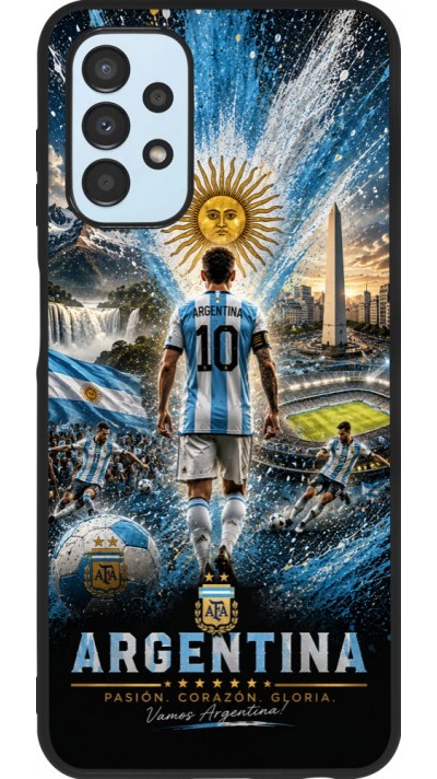 Samsung Galaxy A13 5G Case Hülle - Silikon schwarz Fussball Argentinien splash 2026
