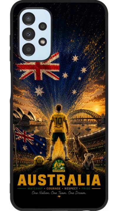 Samsung Galaxy A13 5G Case Hülle - Silikon schwarz Fussball Australien splash 2026