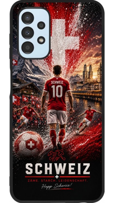 Samsung Galaxy A13 5G Case Hülle - Silikon schwarz Fussball Schweiz splash 2026