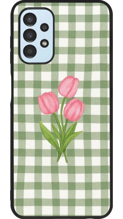 Samsung Galaxy A13 5G Case Hülle - Silikon schwarz Green vichy tulips 2026