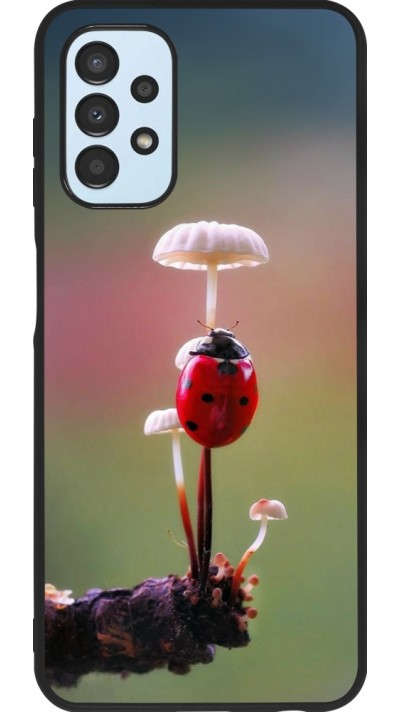 Samsung Galaxy A13 5G Case Hülle - Silikon schwarz Ladybird on a mushroom 2026
