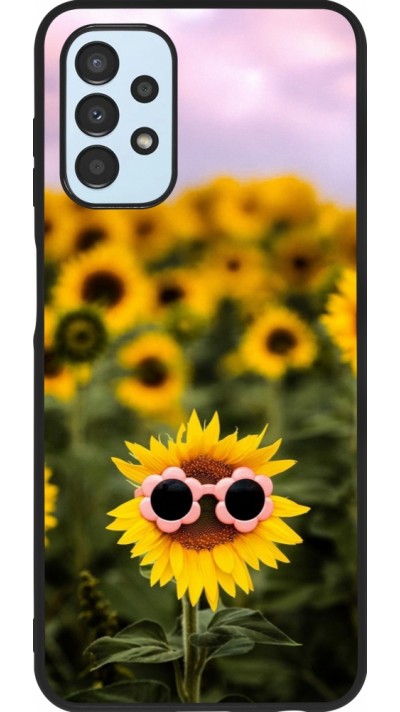 Samsung Galaxy A13 5G Case Hülle - Silikon schwarz Sunflower with glasses 2026